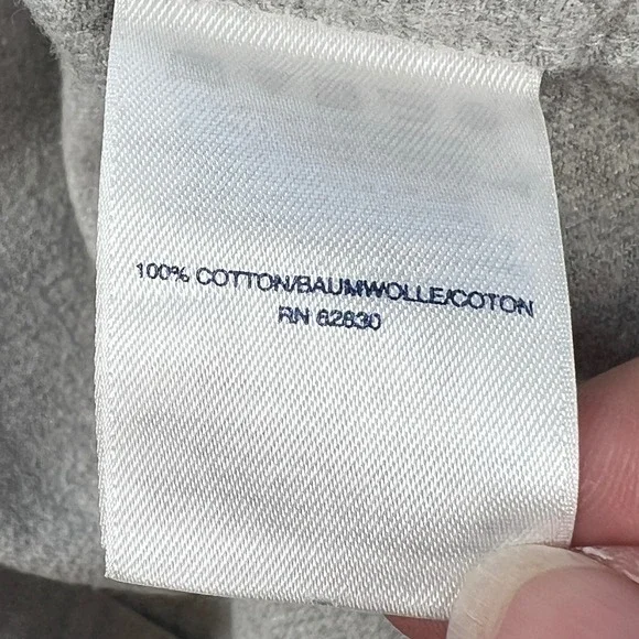 Lands End Grey Flannel Button Down Shirt Mens Large Traditional Fit Long Sleeve - Picture 5 of 9